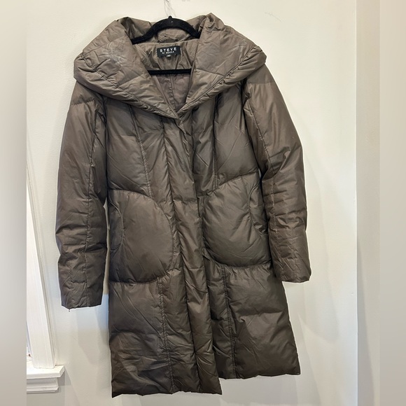 Steve by Searle Shawl Neck Style Down Jacket - Picture 1 of 8